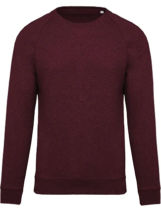 Kariban K 480 Pánska mikina s raglánovými rukávmi z biobavlny 20.K480 wine heather Kariban K 480 Pánska mikina s raglánovými rukávmi z biobavlny 20.K480 wine heather