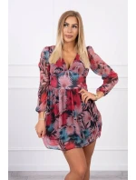 Vzdušné šaty s kvetinovým motívom čiernej