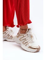 Sneakersy Damskie Biało-Złote Ahmani