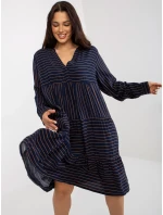 Šaty D73771M30361A2 tmavo modré