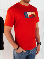 Pánske tričko s oranžovou potlačou Dstreet RX5486