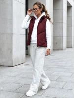Dámska prešívaná vesta LIKEHUGS bordová FashionStreet TY4976 Dámska prešívaná vesta LIKEHUGS bordová FashionStreet TY4976