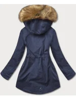 Dámska zimná bunda navy-beige (m-21356)