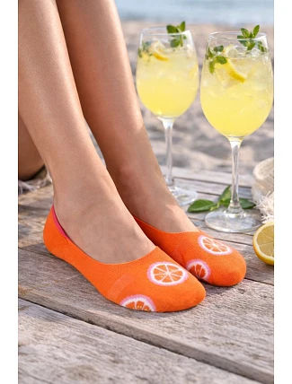 Dámske vzorované ponožky so silikónom