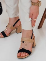 Dámske sandále na podpätku ROMELLA black FashionStreet ZY0752