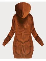 Dámska dlhá mikina v karamelovej farbe (AMG-738/1)
