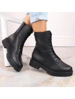 Pohodlné zateplené kožené topánky pre ženy Remonte W RKR622 black - Rieker Pohodlné zateplené kožené topánky pre ženy Remonte W RKR622 black - Rieker