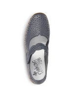 Rieker W RKR139 tmavomodré kožené čižmy