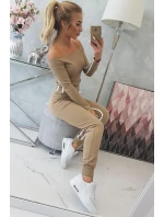 Súprava s dvojitými pruhmi camel