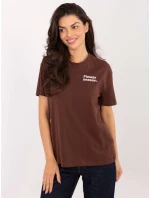 Tričko D12022AH02645V tmavohnedé Tričko D12022AH02645V tmavohnedé
