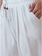 Dámske ležérne široké nohavice LOVETRIP white FashionStreet UY2640