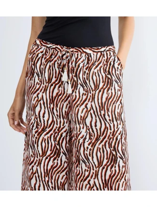 Letné saténové nohavice - BIELA - TRIUMPH BIELA - TRIUMPH