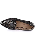 Dámske kožené poltopánky čierne Cambell 35307