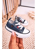 Dziecięce Klasyczne Niskie Trampki BIG STAR HH374195 Granatowe