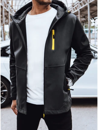 Pánska softshellová bunda s kapucňou sivá FashionStreet TX4465