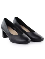 Dámske lodičky na nízkom podpätku čiernej farby Sergio Leone PB177