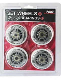 PU 72x24 82A WHITE (4 ks) + ABEC-7 (8 ks) NILS EXTREME KIT