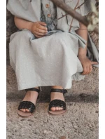 Dziecięce Sandały Z Plecionką Czarne Bailly