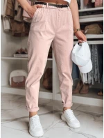 Dámske nohavice chinos s opaskom RELCIX ružové FashionStreet UY2583 Dámske nohavice chinos s opaskom RELCIX ružové FashionStreet UY2583