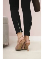 Bavlnené nohavice s mašľou čierne