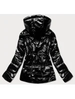 Čierno/biela obojstranná dámska bunda (W588BIG)