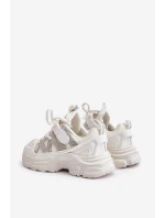 Sneakersy Dziecięce Z Cyrkoniami Białe Rianalla