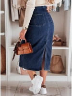 Dámska džínsová maxi sukňa s rozparkom BLUEVIC modrá FashionStreet CY0486