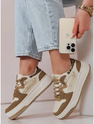 BEIMEI beige FashionStreet dámske tenisky na platforme ZY0870 BEIMEI beige FashionStreet dámske tenisky na platforme ZY0870