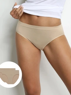 Dámske bezšvové nohavičky 2 ks DIM SEAMLESS MAXI BRIEF 2x - DIM - nude
