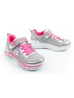 Skechers S Lights LED detská športová obuv pre dievčatá na suchý zips Grey Skechers S Lights LED detská športová obuv pre dievčatá na suchý zips Grey