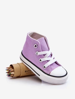 Dziecięce Wysokie Trampki Fioletowe Filemon