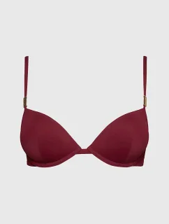 Dámska plavková podprsenka bikini KW0KW02278 XN0 bordová - Calvin Klein