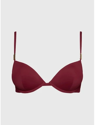 Dámska plavková podprsenka bikini KW0KW02278 XN0 bordová - Calvin Klein Dámska plavková podprsenka bikini KW0KW02278 XN0 bordová - Calvin Klein