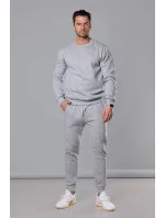 Svetlosivá pánska mikina s okrúhlym výstrihom (68B2001-2) Svetlosivá pánska mikina s okrúhlym výstrihom (68B2001-2)