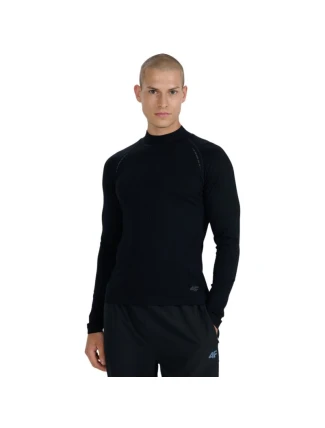 Pánske tričko s dlhým rukávom 4F M417 deep black 4FWAW25TFLOM417 20S pánske