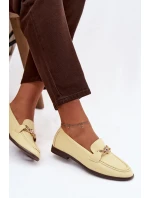 Dámské mokasíny s ozdobným detailem Žluté Rosynne