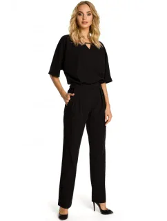 M334 Kombinéza s kimonovými rukávmi - čierna