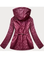 Dámska prešívaná bunda v bordovej farbe (BR0121)