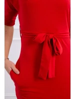 Šaty s krídlami na ramenách červené Šaty s krídlami na ramenách červené