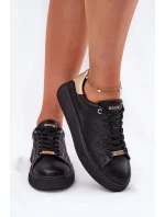 Sneakersy Damskie Z Eko Skóry Big Star RR274257 Czarne