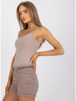 Šortky D63990Z62190K svetlo hnedé