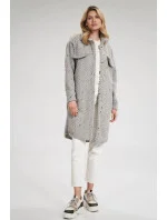 Dámsky kabát M808 sivý - Figl