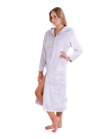 Dámsky župan Siena s kapucňou na zips 3656 Light Grey - Vestis