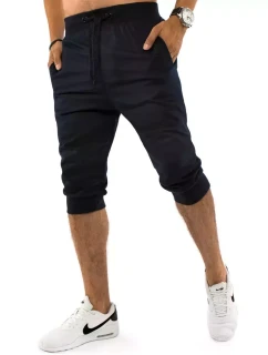 FashionStreet pánske tmavomodré teplákové šortky SX1536