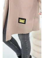 Rukávnik s nápisom tmavo béžová