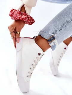 Damskie Wysokie Trampki Cross Jeans II2R4033C Białe