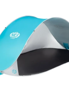 Samonosný skladací plážový stan NILS CAMP NC3174 tyrkysovo sivý