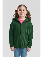 Fruit of the Loom Classic Kids Sweat Jacket Detská mikina s kapucňou 16.2045 fľaškovozelená