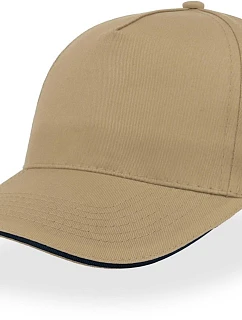 Atlantis Headwear Start Five Sandwich 5-panelová čiapka „Start Five Sandwich“ 33.0039 khaki/navy
