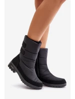 Damskie Śniegowce Na Zamek Progress PROGJ-21-16 Czarne